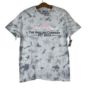 Ouray Crystal Wash Short Sleeve TShirt The Angling Company Silver Size Medium NE